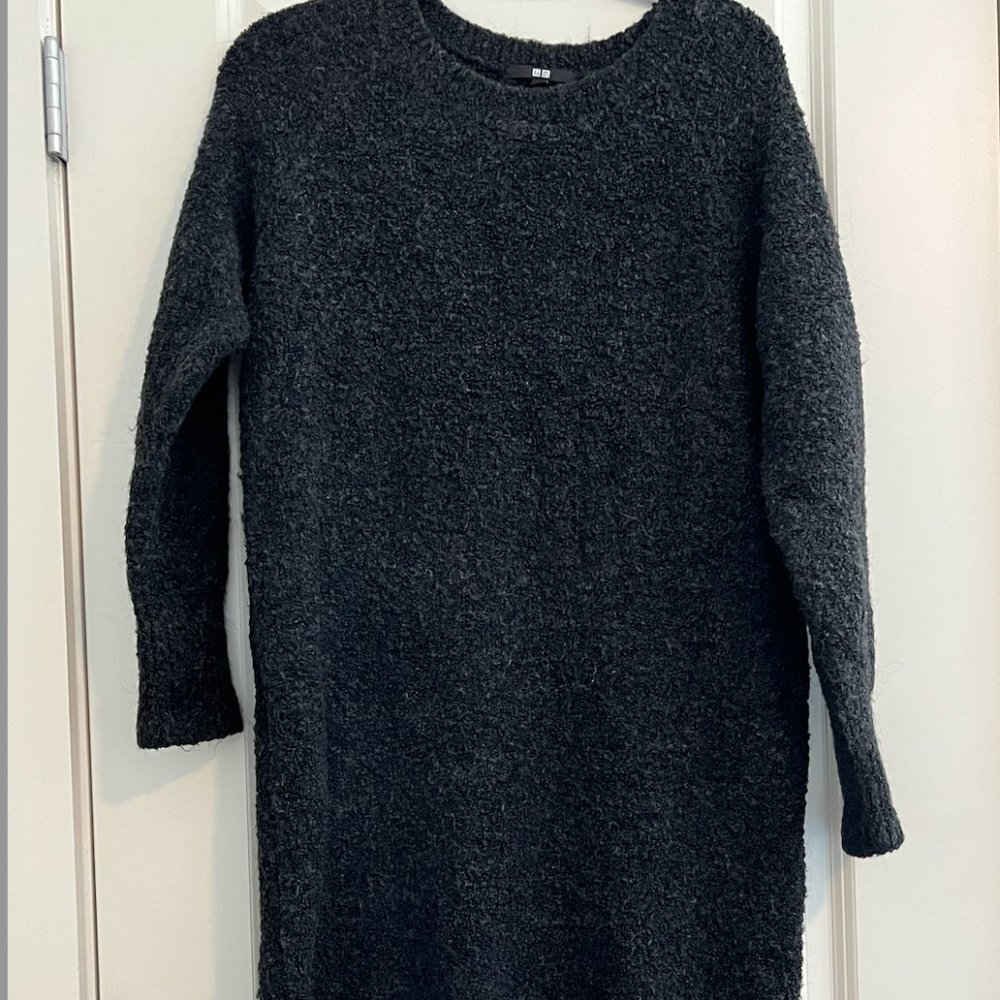 Gray Knit midi dress